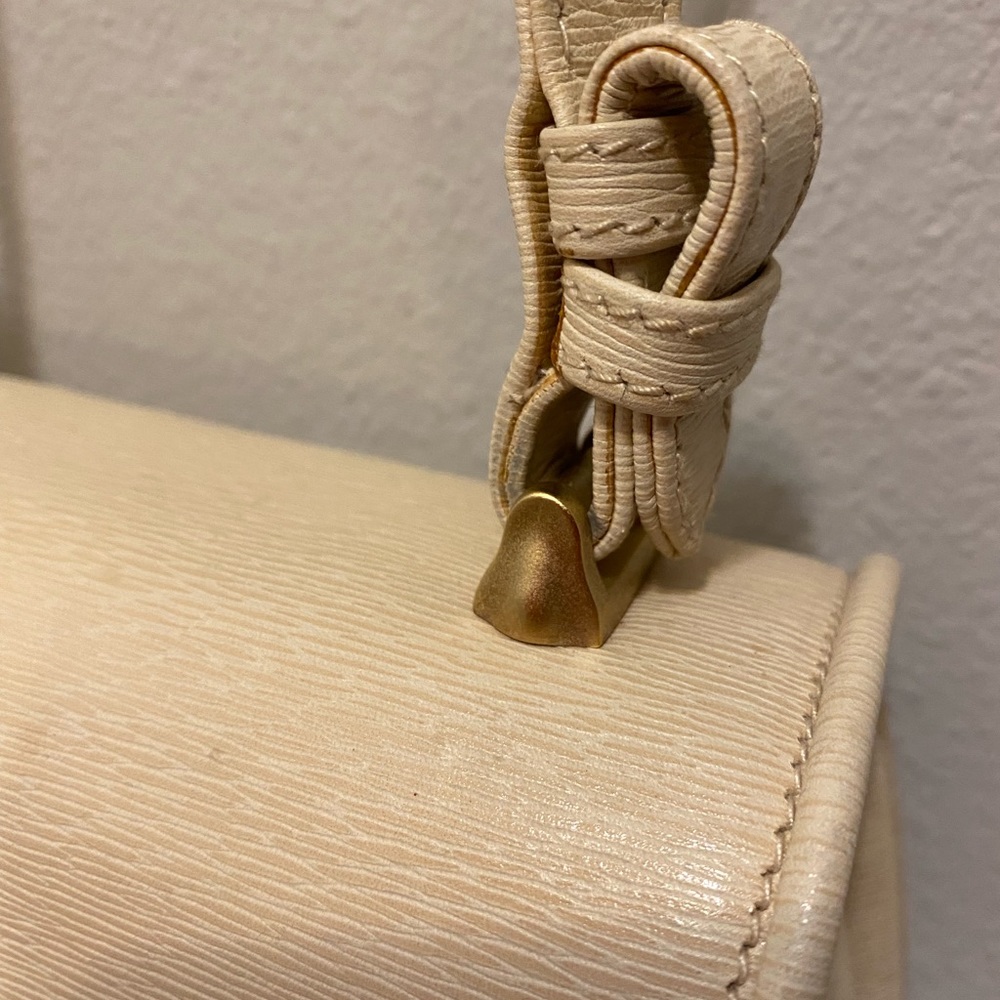Barry Kieselstein-Cord  cream colored leather shoulder bag signature Alligator - Picture 4 of 16